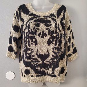 Haute Monde | Tiger Face Sweatshirt Small